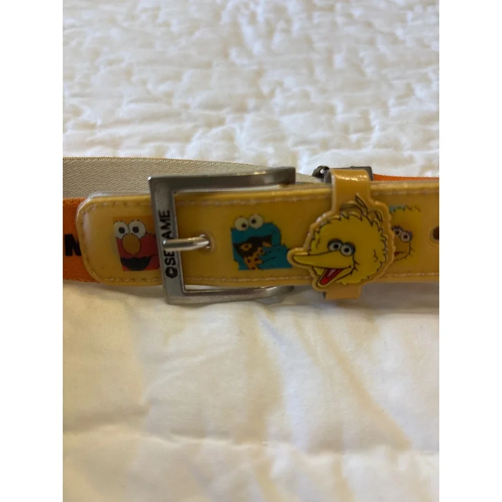 Sesame Street Character Belt Kids Elastic Elmo Big Bird Cookie Monster